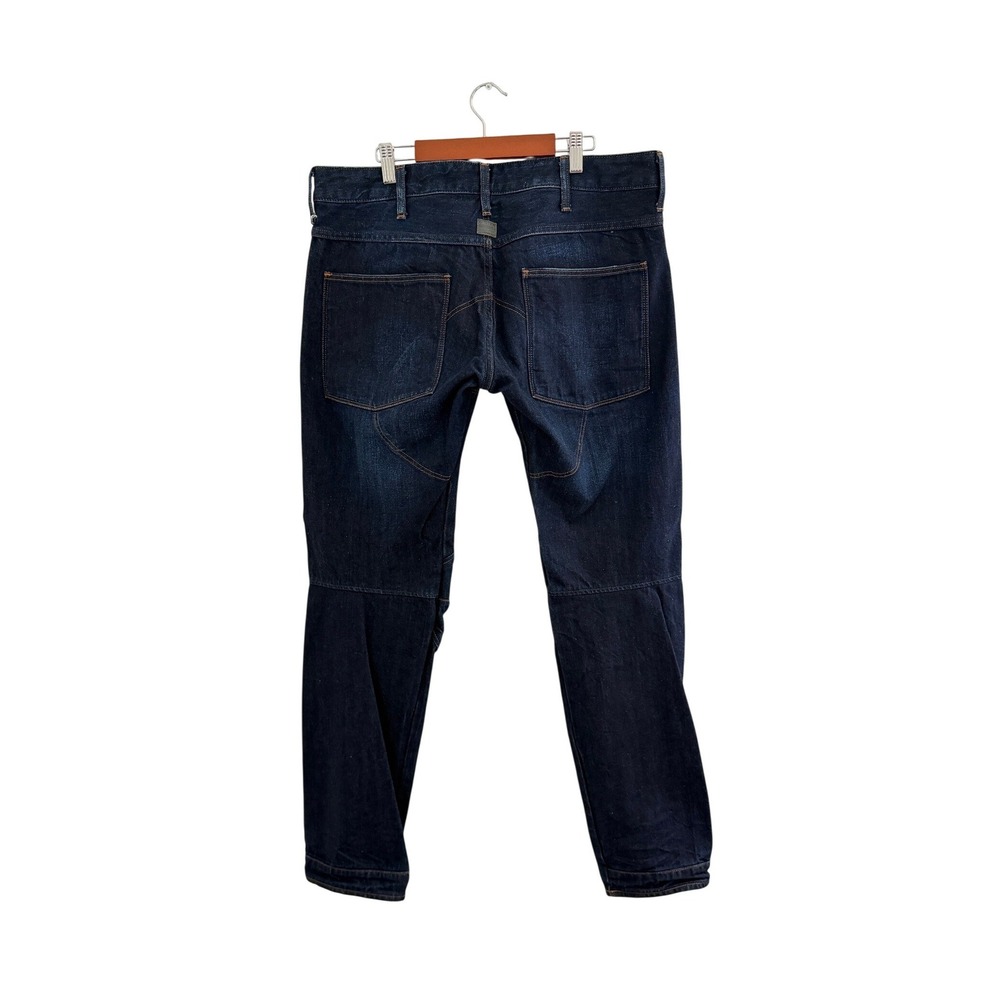 NWOT G-Star Raw 5620 3D Biker Patched Straight Jeans Dark Blue Wash 34x32 - Picture 3 of 9